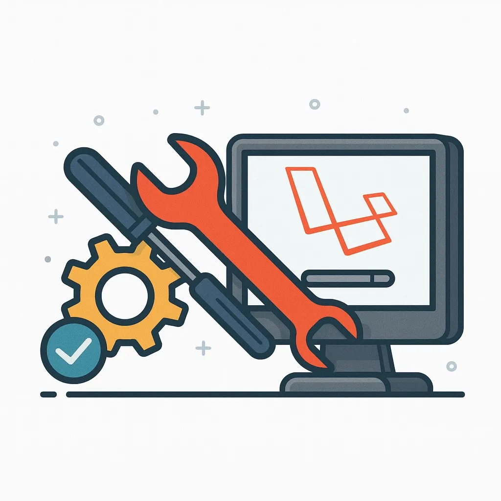 Développeur Laravel analysant une stack trace et un bug d'application