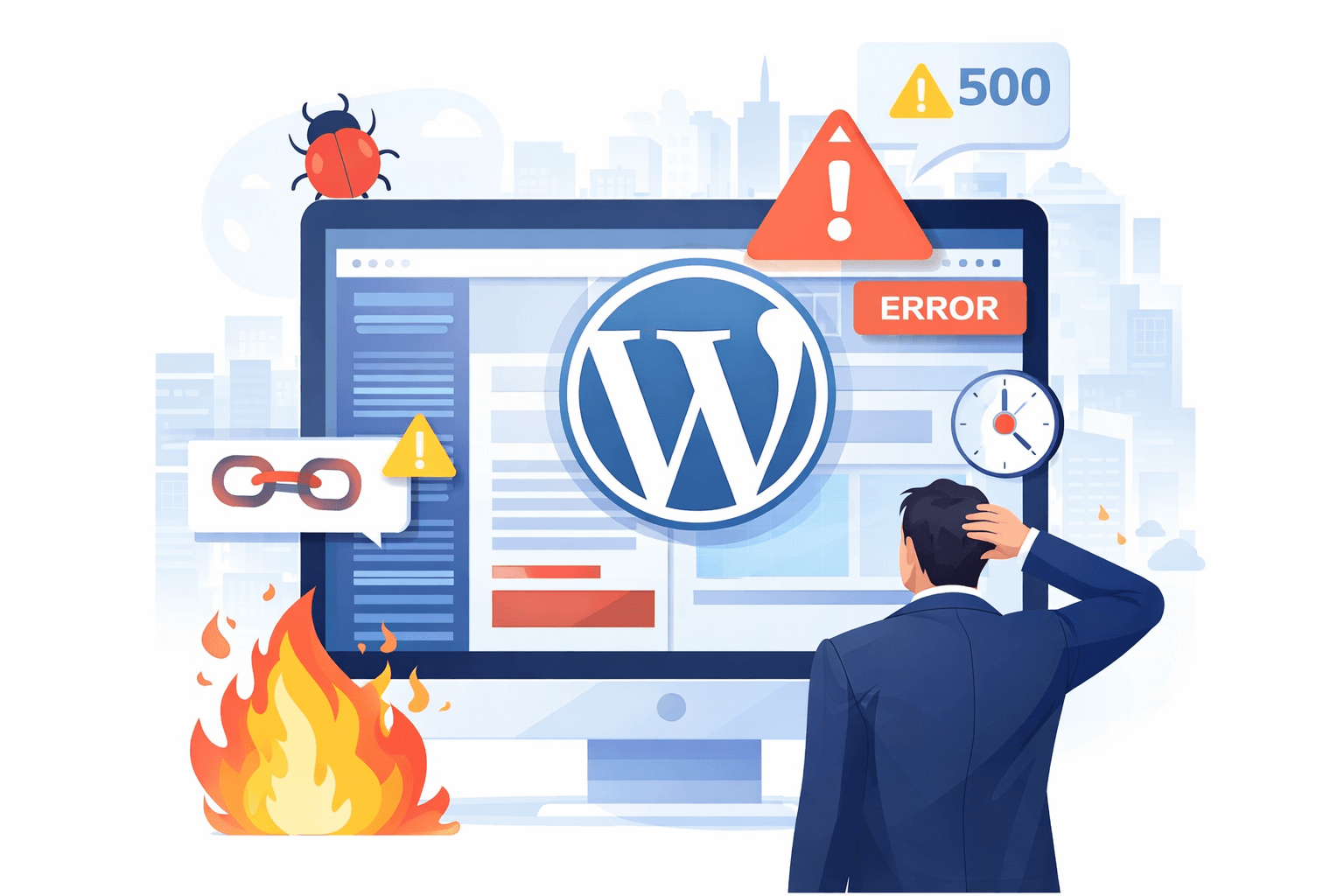 Bug WordPress sur un site professionnel — diagnostic SiteBug.fr