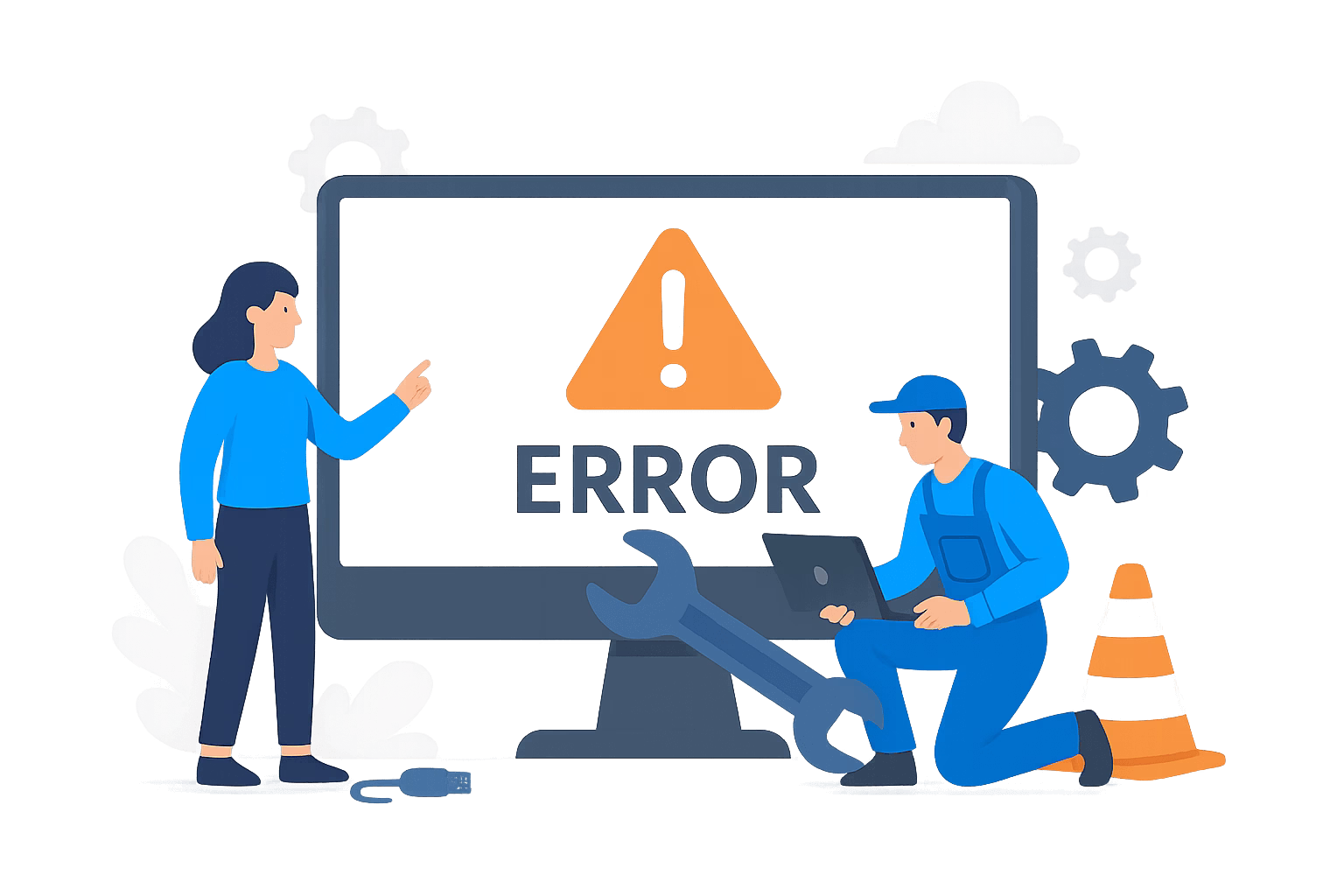 Illustration dépannage web
