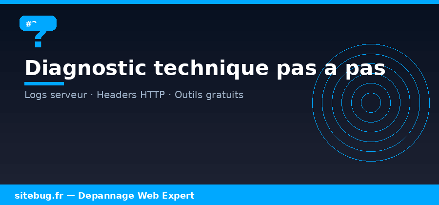 diagnostic pas à pas de l'erreur sur un site web