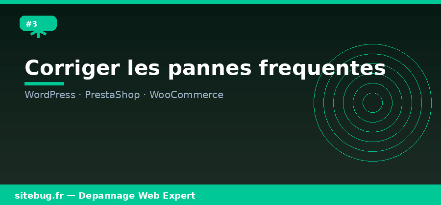 Corriger les pannes les plus fréquentes sur un site web