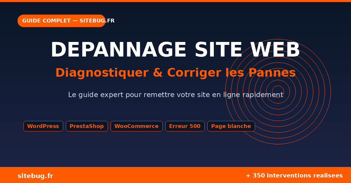 Dépannage site web : guide complet pour diagnostiquer et corriger les pannes